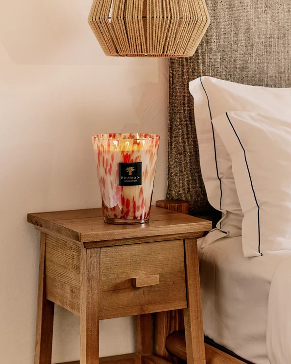 Baobab Candle Pearls Coral