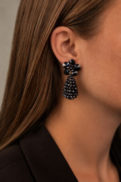 Lott. Gioielli Cone With Flower Stud Brown XS
