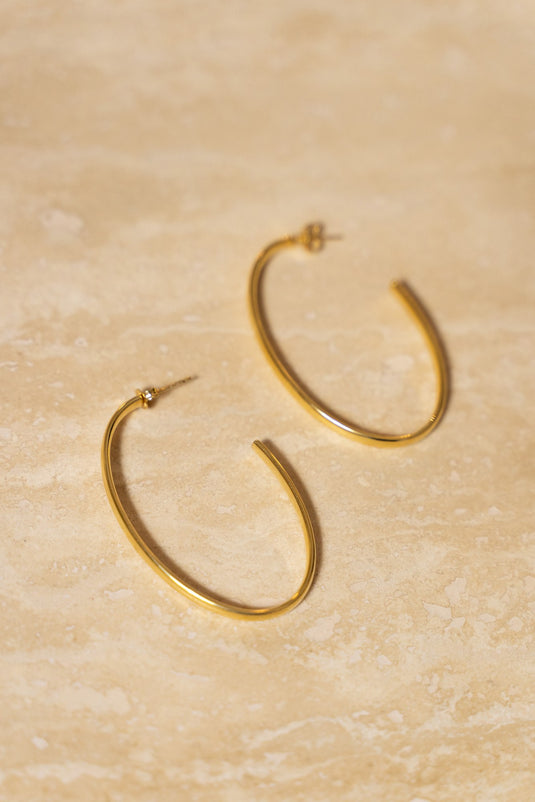 Classic Oorbellen Creole Oval - Gold