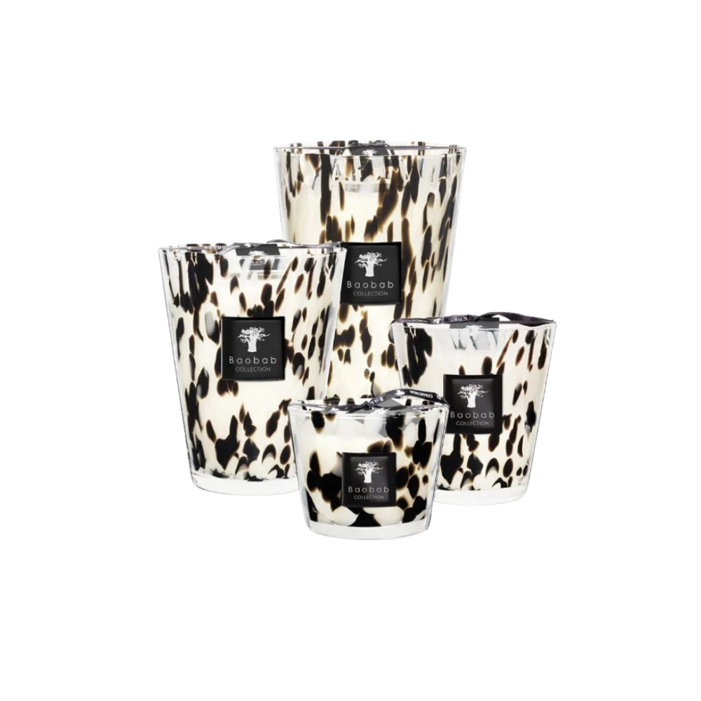 Baobab Candle Pearls Black