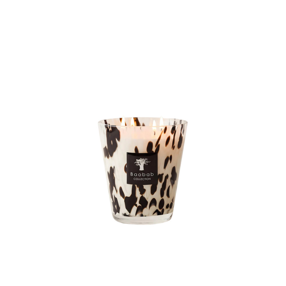Baobab Candle Pearls Black