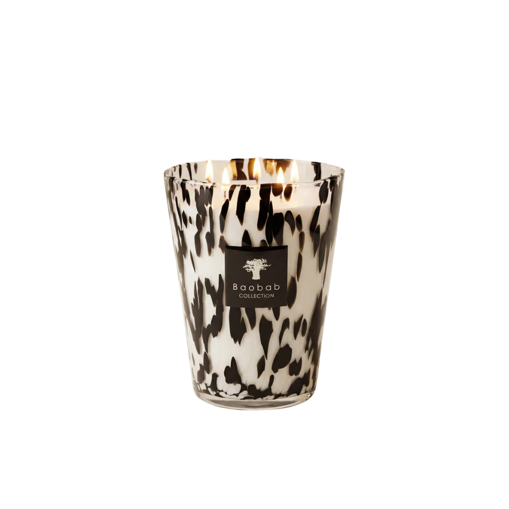Baobab Candle Pearls Black