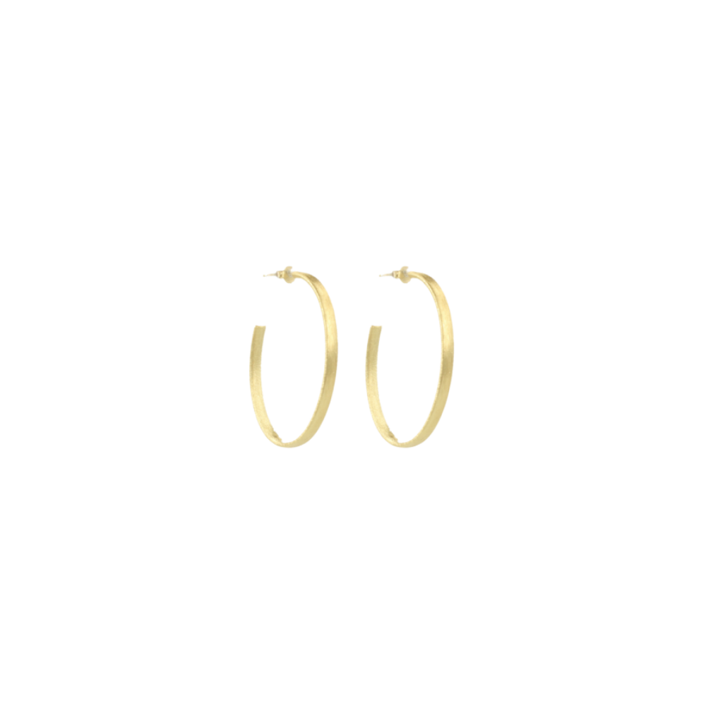 Classic Oorbellen Creole Oval Small - Brushed Gold