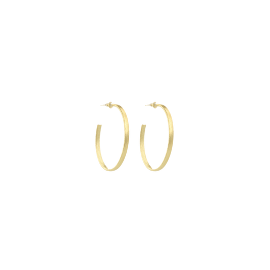 Classic Oorbellen Creole Oval Small - Brushed Gold