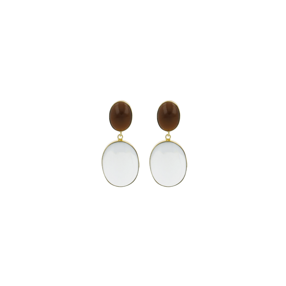 Lott. Gioielli Double Stone Plain Framed Nude/ Champagne