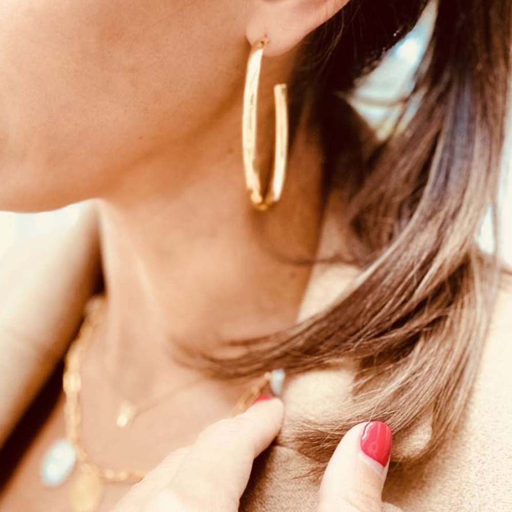 Classic Oorbellen Creole Oval - Gold
