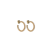 Goudkleurige Oorbellen Tennis Creool Fine Stones S Noor