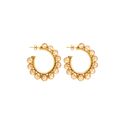 Lott. Gioielli Elysia – Hoop Beaded Oorbellen L – Nude