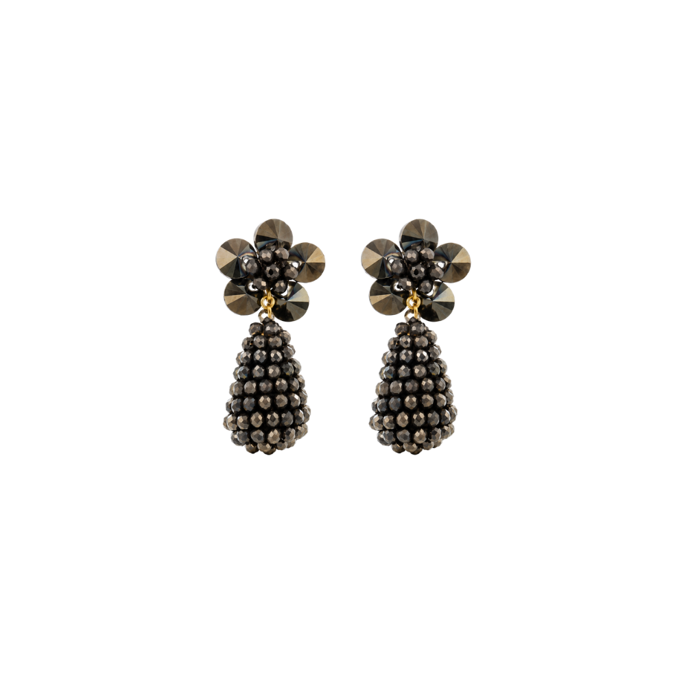 Lott. Gioielli Cone With Flower Stud Brown XS