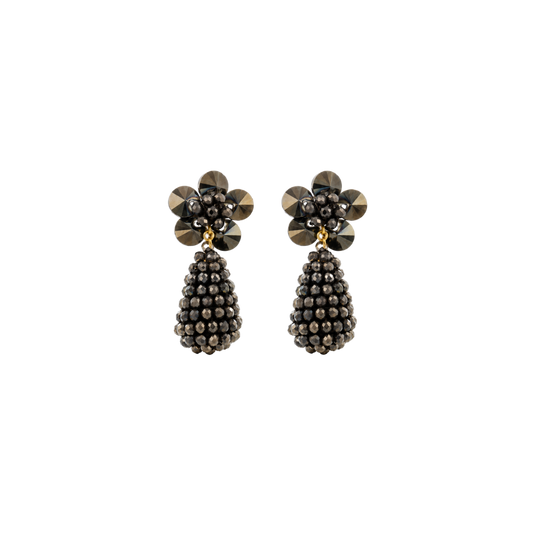 Lott. Gioielli Cone With Flower Stud Brown XS