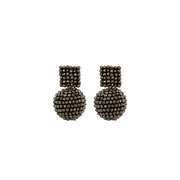 LOTT. Gioielli Double Beaded Earring M - Brown