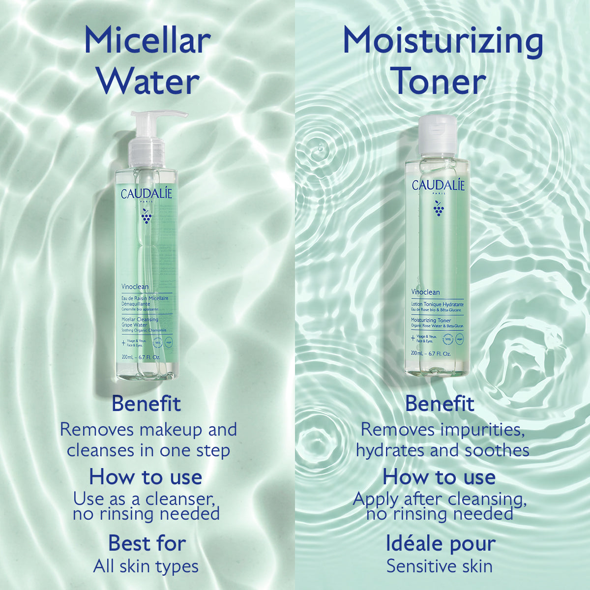 Caudalie Vinoclean Micellair Reinigingswater met Druivenwater