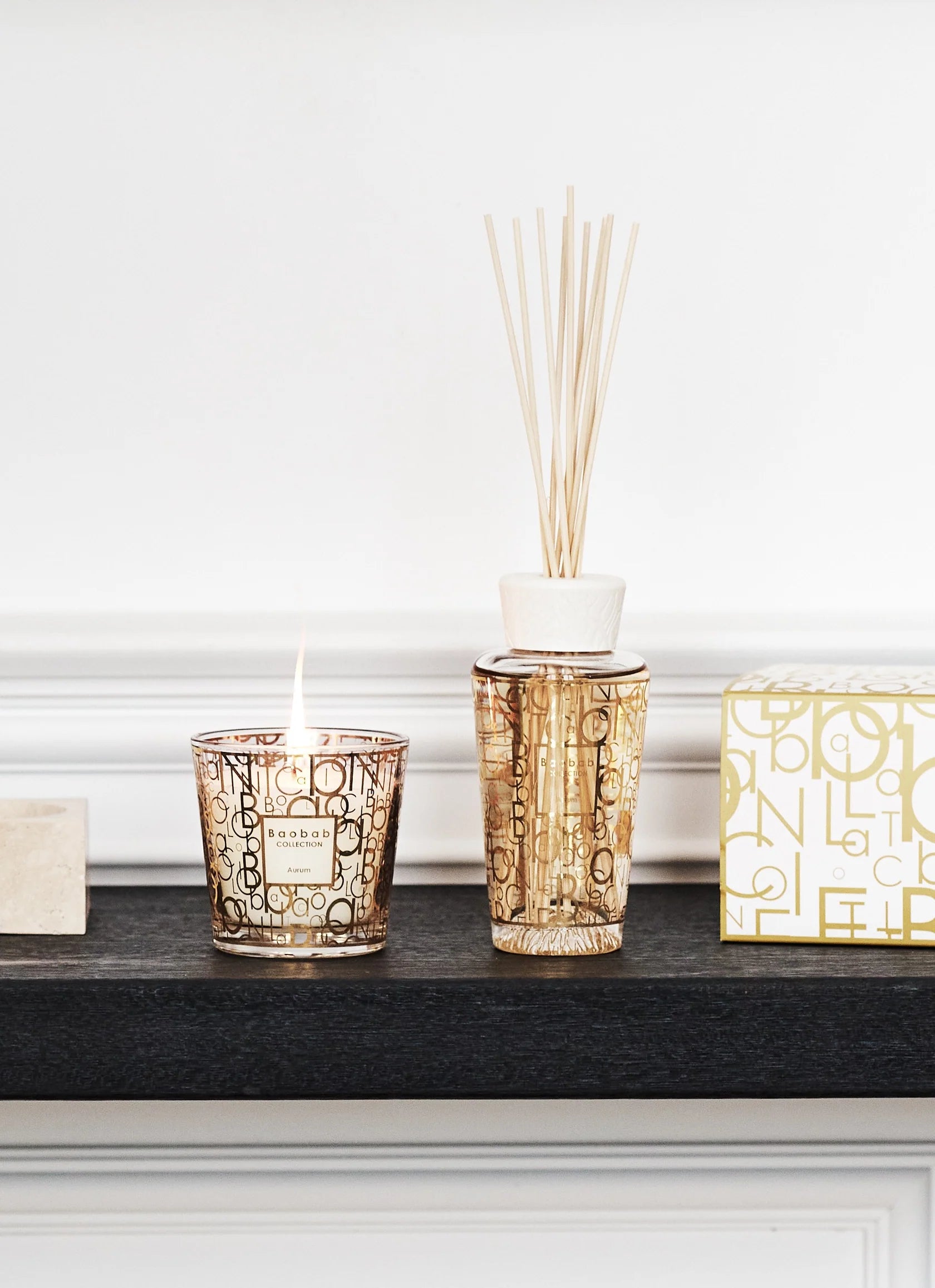 Baobab Gift Box Candle + Diffuser Aurum