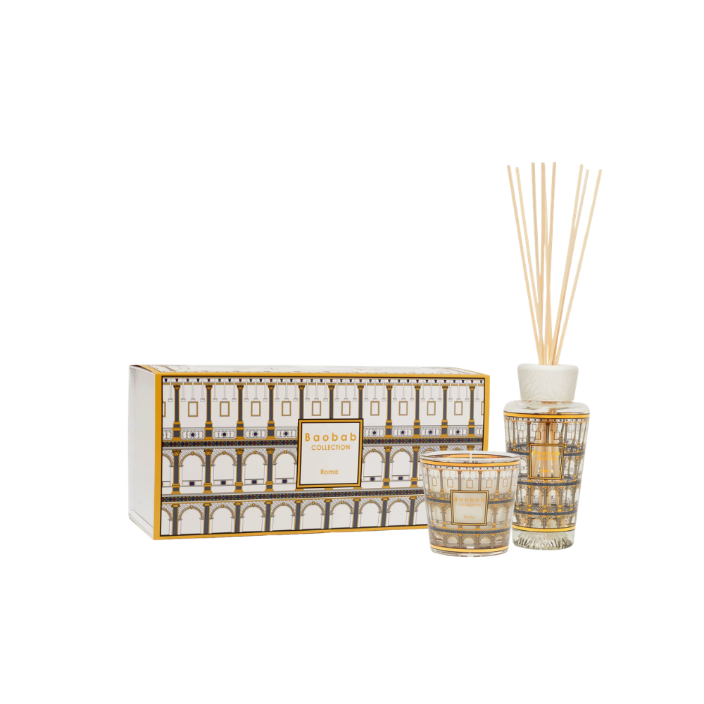 Baobab Gift Box Candle + Diffuser Roma