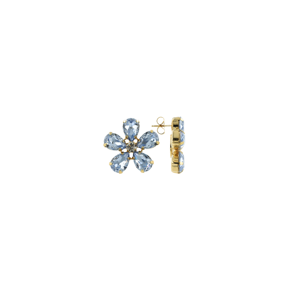 LOTT. Gioielli Strass Flower M Blue Aura
