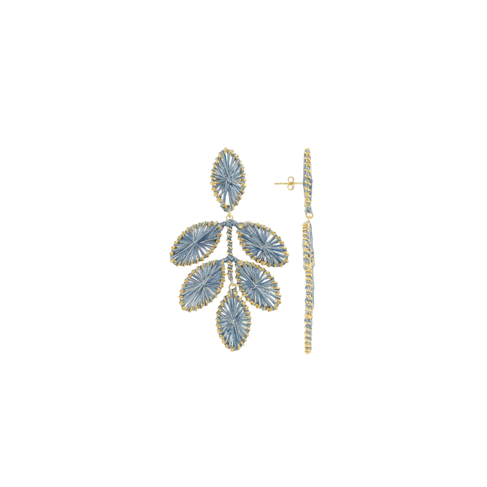 LOTT. Gioielli Flower leaf M Blue Aura