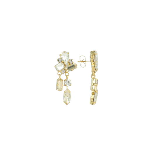 Lott Gioielli Earpin Two Rows - Crystal Shadow