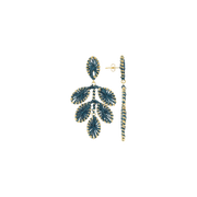 LOTT. Gioielli Flower Leafs M Teal blue