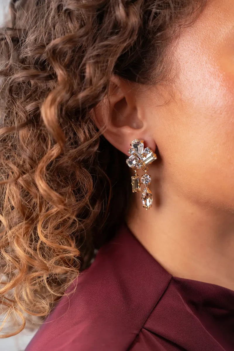 Lott Gioielli Earpin Two Rows - Crystal Shadow