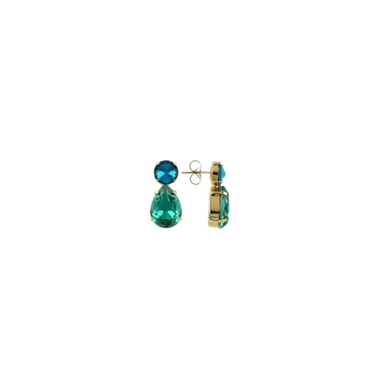 LOTT. Gioielli Drop With Earstud M Emerald Green/Teal Blue