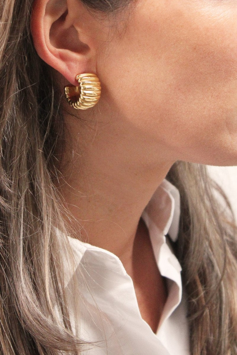 Lott Gioielli Earring Creole Bumps L - Gold