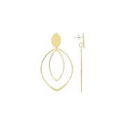 Lott Gioielli Earring Double Drop L - Brushed Gold