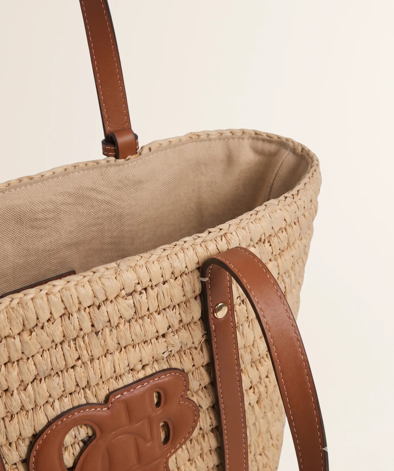 OGB Beauty Raffia Beach Bag