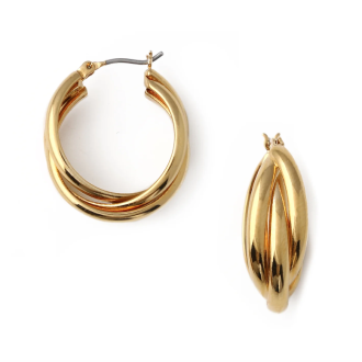 Orelia Interlocking Hoop Earring